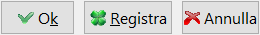 Ok / Registra / Annulla